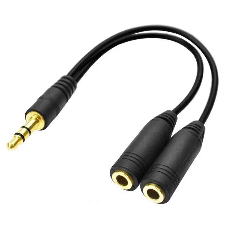 Audio Splitter Y - Divisor de fone de ouvido, cabo