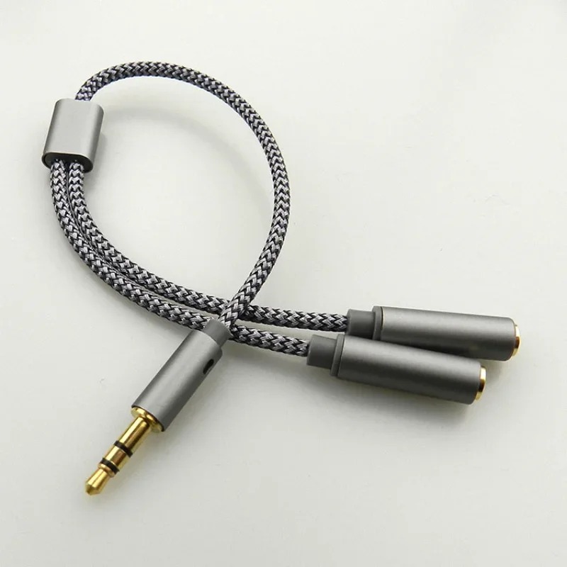 Audio Splitter Y - Adaptador de fone de ouvido microfone