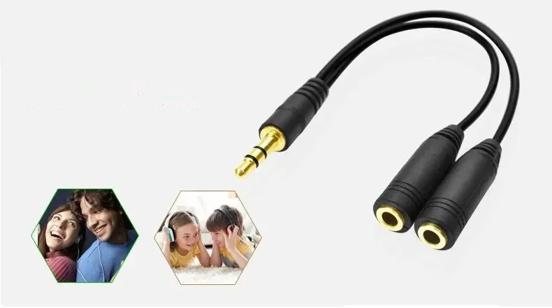 Divisor de fone de ouvido, cab - Audio Splitter Y avaliação e preço