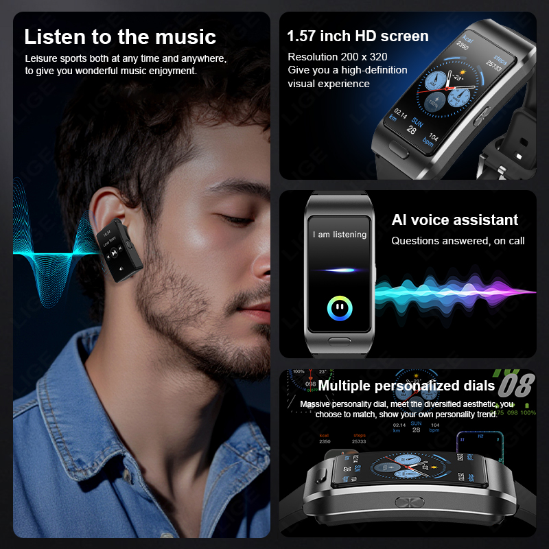 Relógio Inteligente LIGE Novo  - Wireless Earbuds Tws avaliação e preço