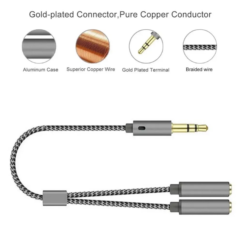 Adaptador de fone de ouvido mi - Audio Splitter Y avaliação e preço